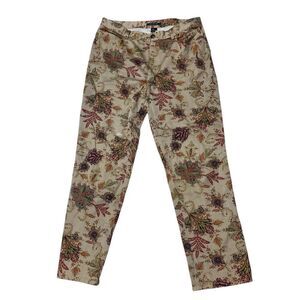 Beautiful Lauren Ralph Lauren Paisley Print Pants Women Size 12 Stretch Chino De